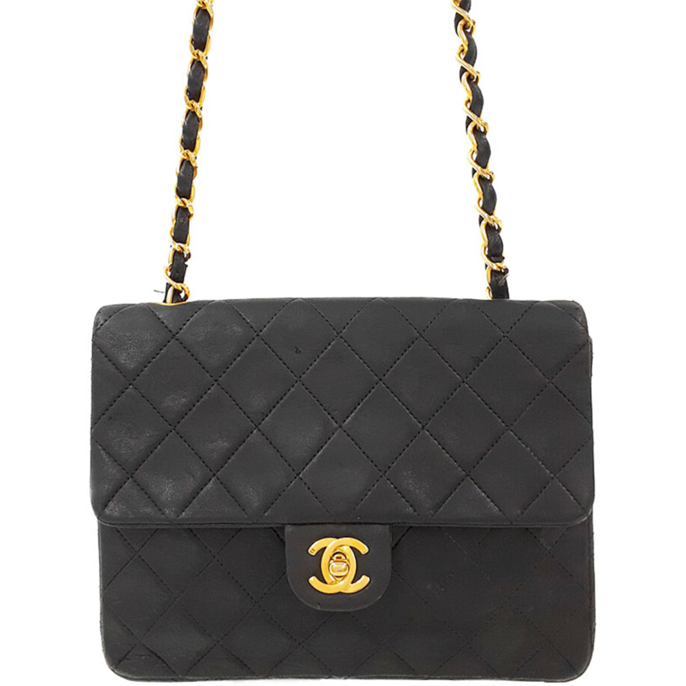 Chanel Matelasse Chain Shoulder Bag Black